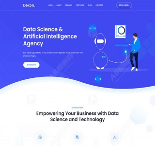 AI智能大数据分析公司静态html网站模板源码
