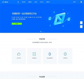 物联网云服务平台网站静态html模板源码