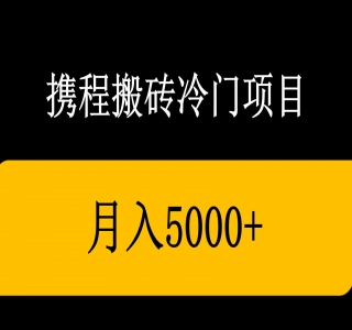 携程 AI 搬砖+旅游卡变现，单账号月收益保底 5000+，可矩阵