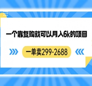 高复购国学项目玩法拆解：一单卖 299-2688.一个靠复购就可以月入 6k 的暴利项目